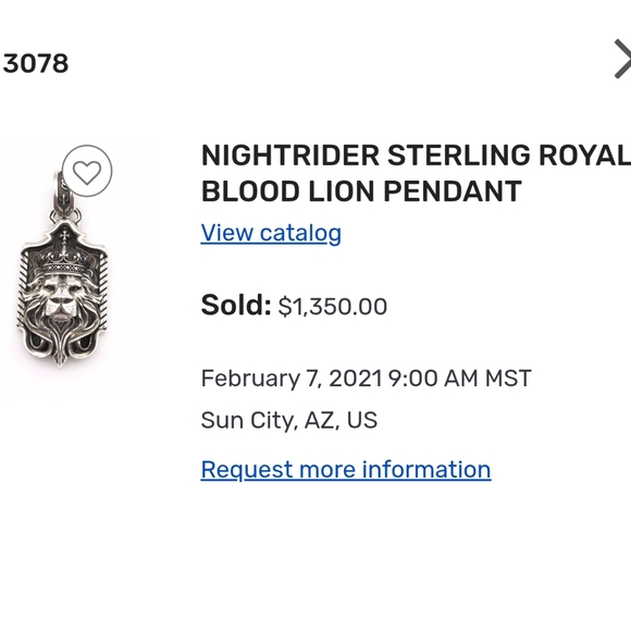 925 Royal Blood Lion Pendant And Necklace - Picture 2 of 16